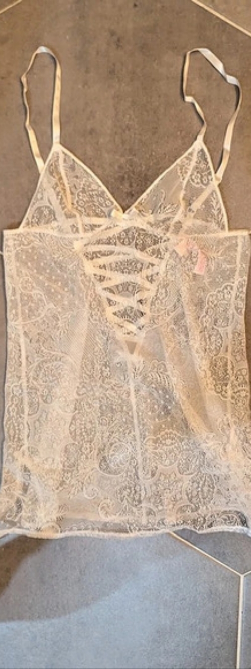 Victoria'Small Secret White Lace-Up Mini Dress Size Small